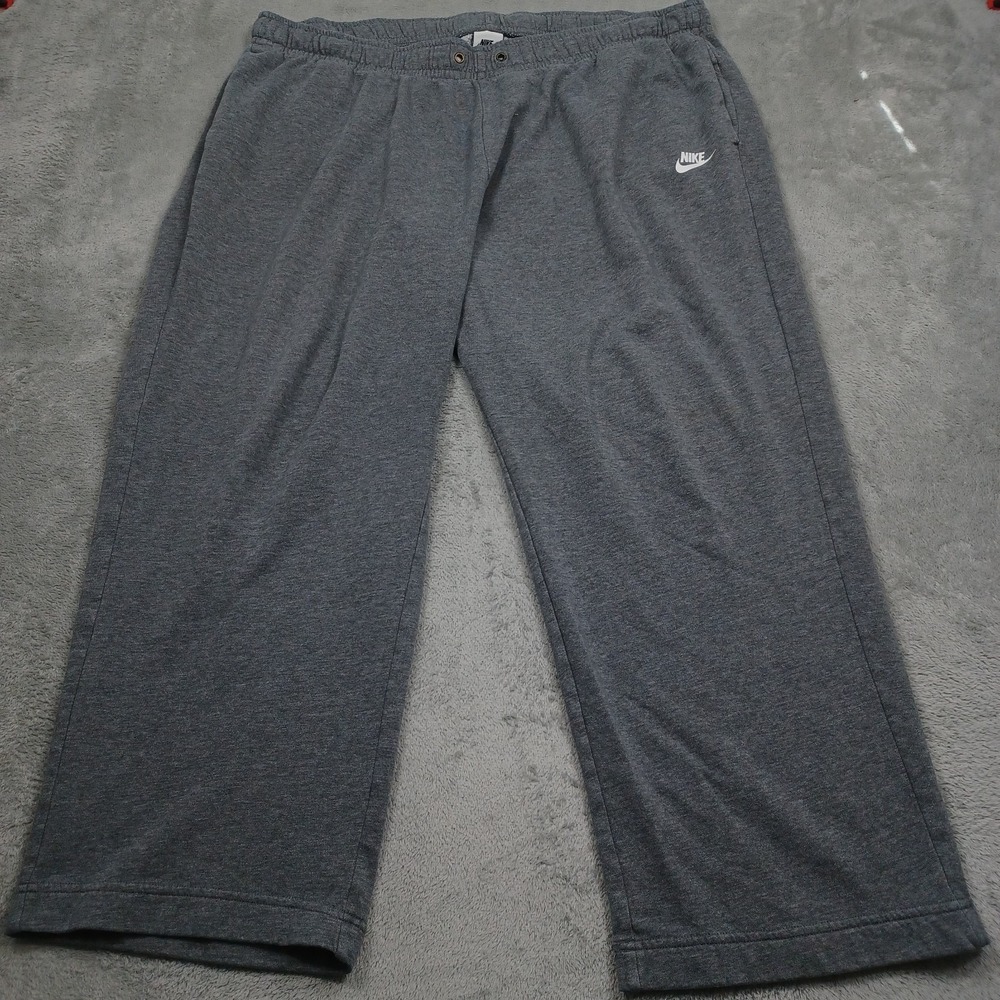 Nike Pants Womens 2X Gray Fleece Wide Leg Sweatpants Casual Modern